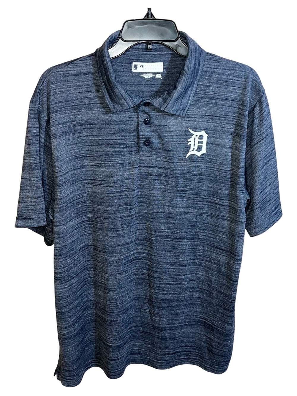 Genuine Merchandise Detroit Tigers Short Sleeve Polo Shirt Men’s Large Blue